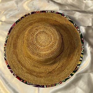 Vera Bradley Sun Hat One Size Floral Sun Floppy Beach Cruise Resort Wide Brim